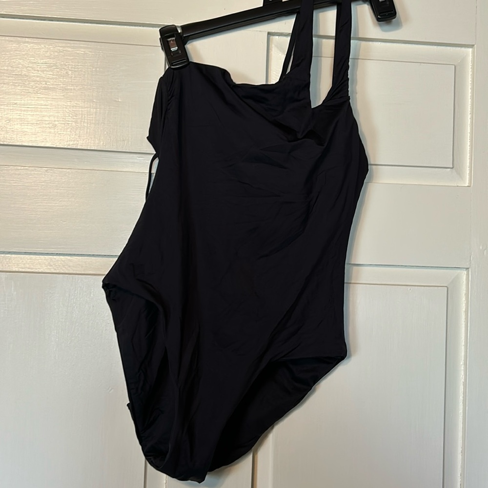 Timeless Becca One Shoulder One Piece with Open back, and Back Tie Size Small